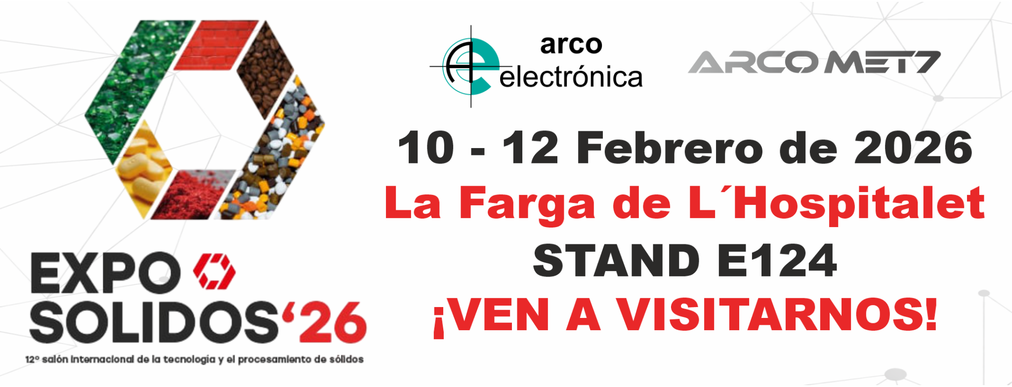 Ven a visitarnos en Exposólidos 2026